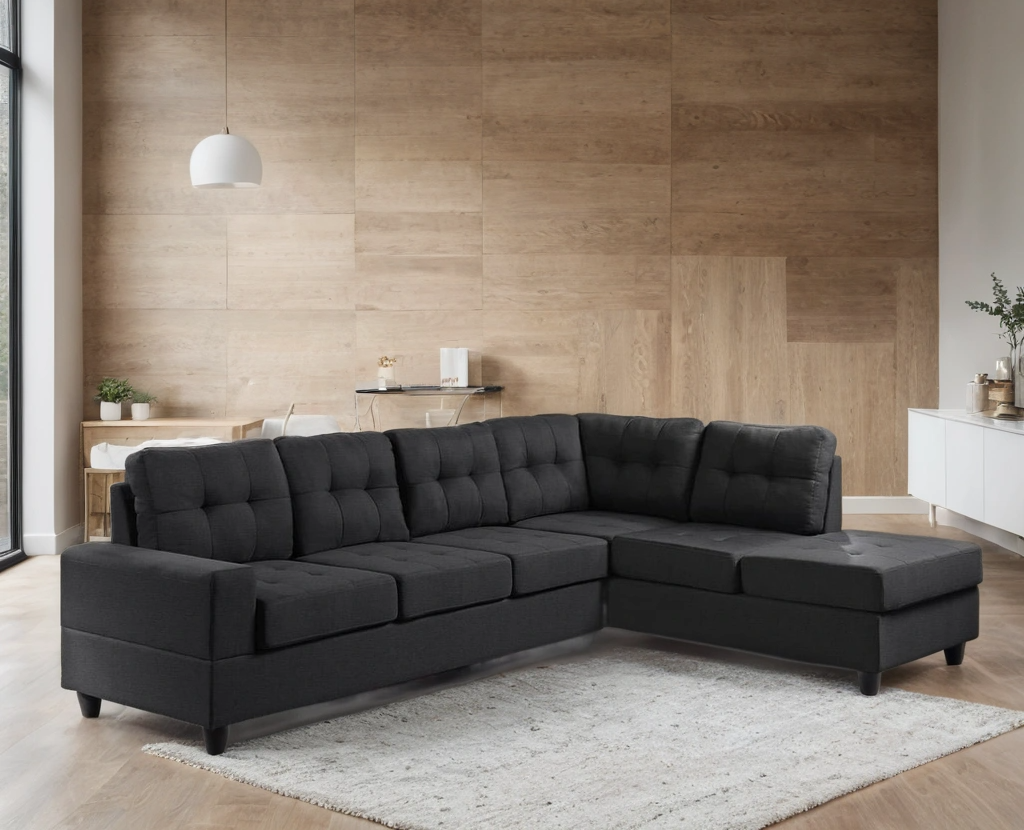 Black Reversible Sectional Pay On Delivery $540.00