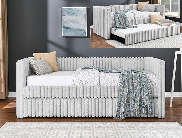 5339LG-SET HAILEY DAYBED LIGHT GREY - Pay On Delivery $470.00