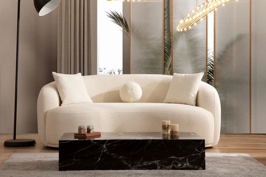 Bonita Ivory Boucle Sofa 91" & Loveseat 81" - Pay On Delivery $1,590.00