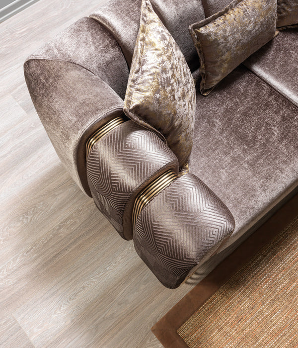 Santana Coffee Velvet Sofa 89" & Loveseat 69" Pay On Delivery $1,520.00