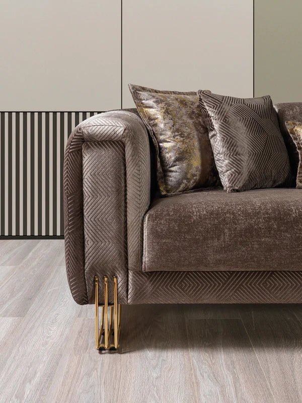 Santana Coffee Velvet Sofa 89" & Loveseat 69" Pay On Delivery $1,520.00