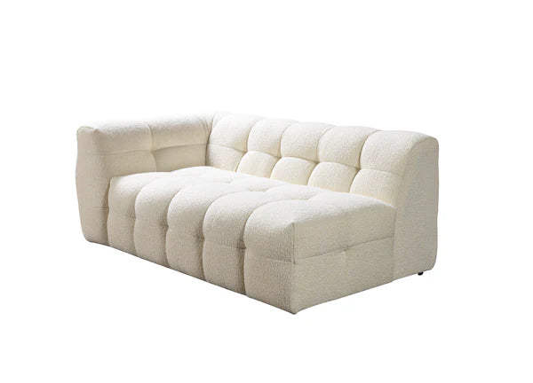 Ivy Ivory Boucle RAF 110" Sectional - Pay On Delivery $1,410.00