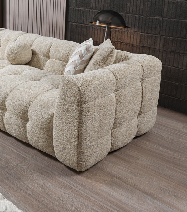 Ivy Sand Boucle LAF 110" Sectional - Pay On Delivery $1,410.00