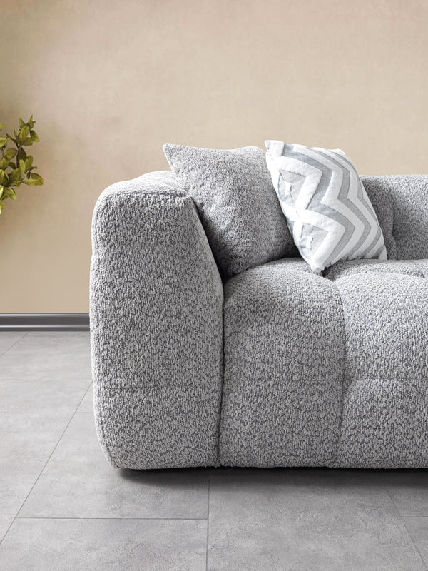 Ivy Gray Boucle RAF 110" Sectional - Pay On Delivery $1,410.00