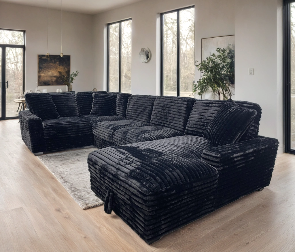 Alisson Black Sectional - Pay On Delivery $1,090
