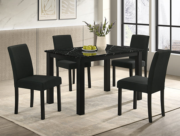 2120BK-5P RESIA DINING BLACK - Pay On Delivery $355.00