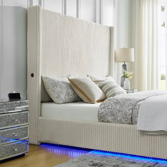 B300 Belinda (White) 6FT KING Platform Bed - Pay On Delivery $490.00