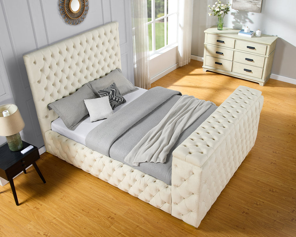 Future Beige Queen Platform Bed