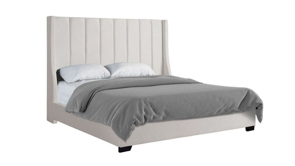 HH407 6FT Off White King Bed - Pay On Delivery $420.00