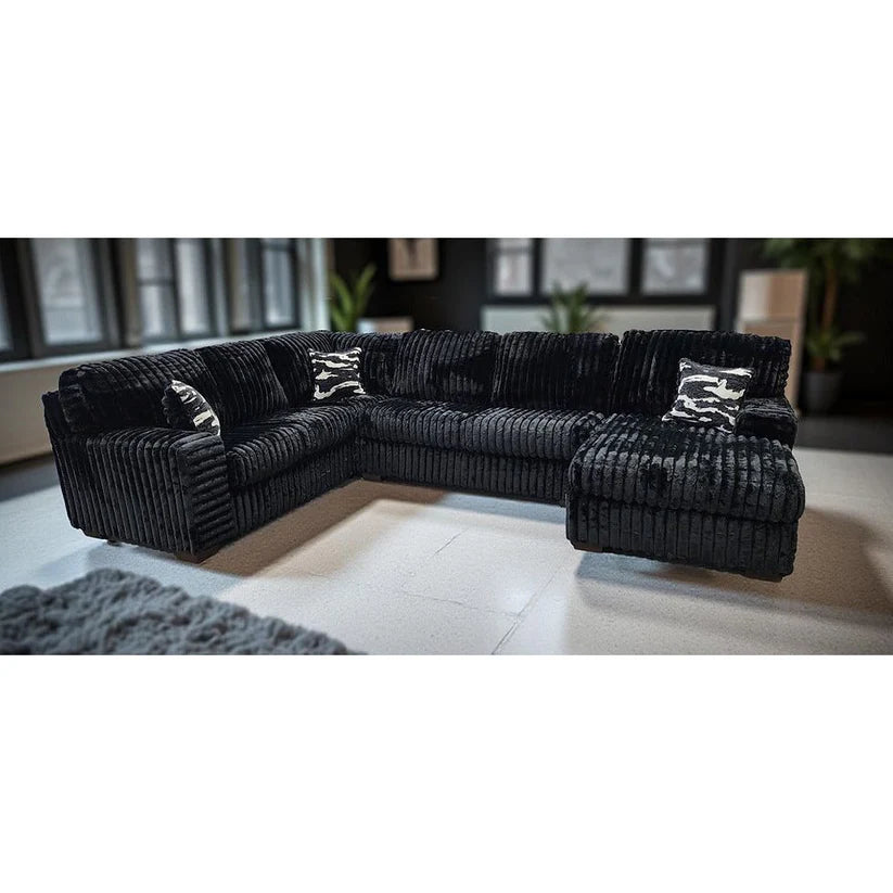 S319 Austin Black Sectional - Pay On Delivery $1,270.00
