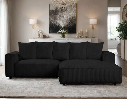 Romeo Black Sectional - Pay On Delivery $840.00