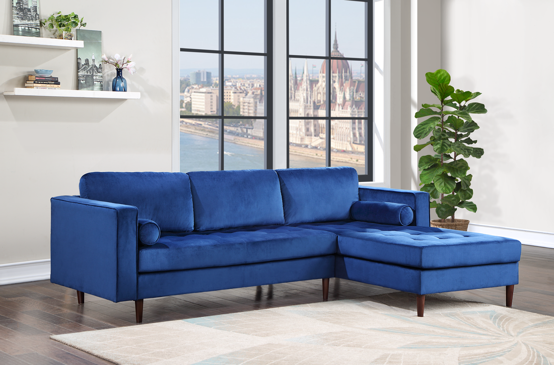 Roxy Blue Sectional - Pay On Delivery $610.00