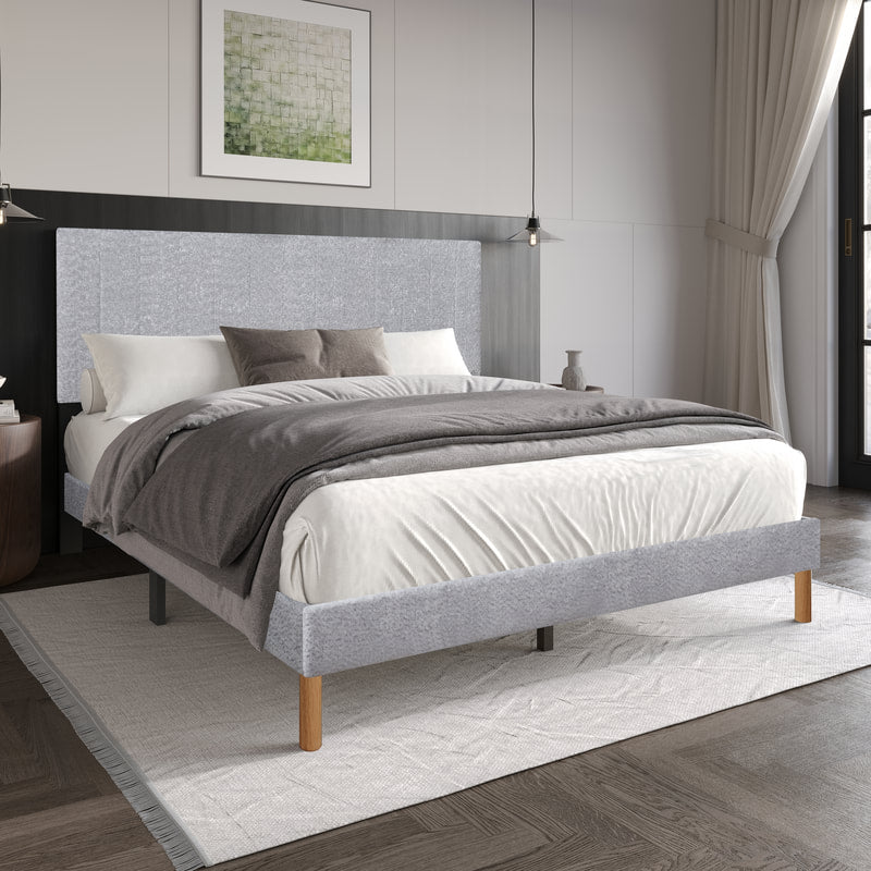 HH210 - Light Grey King Platform Bed Frame - Pay On Delivery $240.00