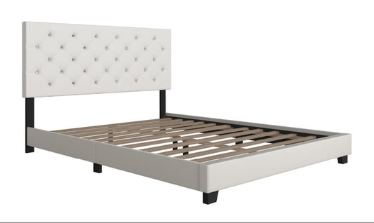 HH20188 - White Queen Platform Bed Frame - Pay On Delivery $230.00