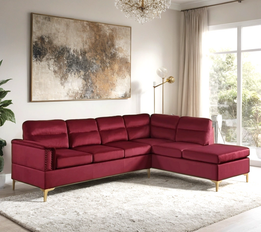 Vogue Red Sectional - Pay On Delivery $630.00
