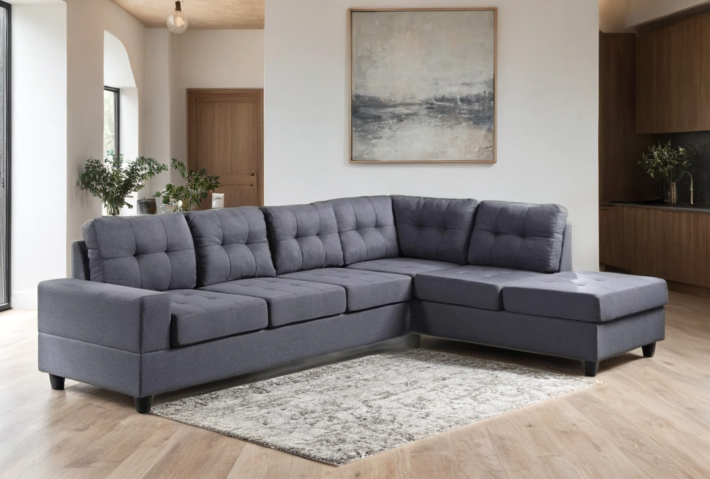 James Grey Reversible Sectional - Pay On Delivery $610.00