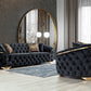 Lupino Black Velvet Sofa & Loveseat - Pay On Delivery $1,560.00