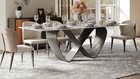 Amara Table (Glossy White) 6 Chair - Pay On Delivery $1,490.00