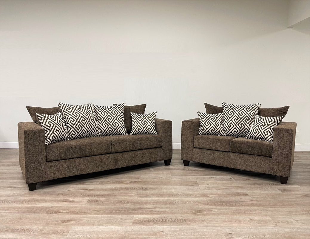 110 - Mocha Sofa & Loveseat - Pay On Delivery $700.00