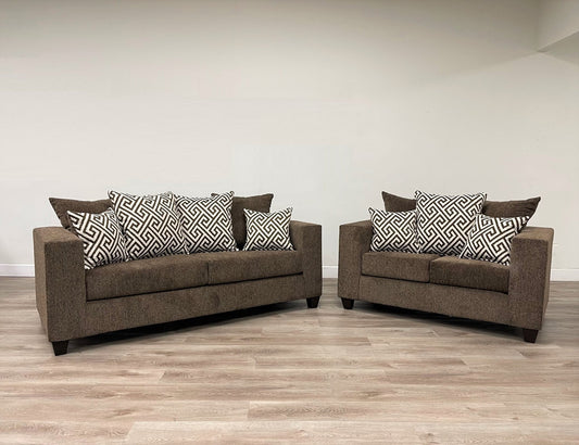 110 - Mocha Sofa & Loveseat - Pay On Delivery $700.00