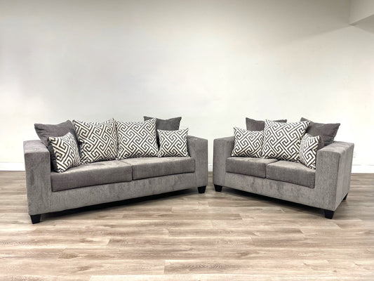 110 Smoke Sofa and Loveseat - Pay On Delivery $640.00