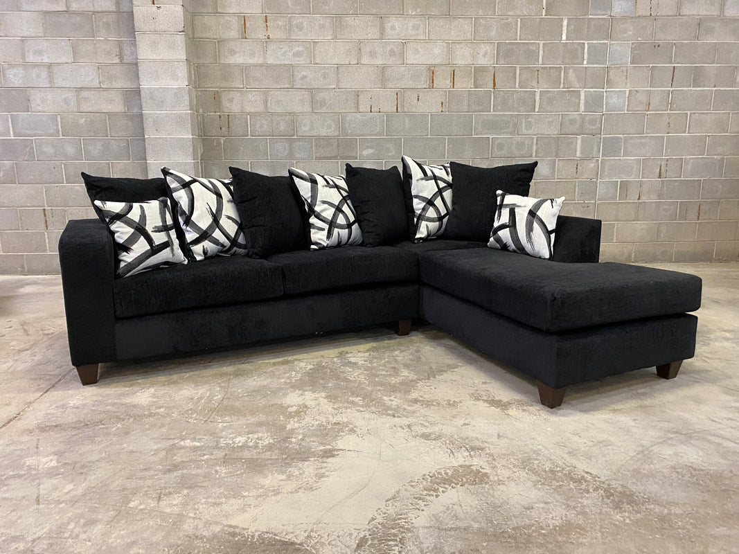 110 - BLACK Sectional - Pay On Delivery $700.00