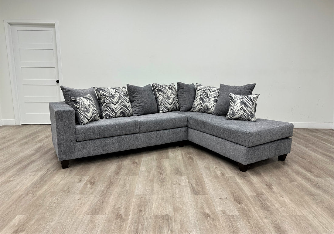 110-Charcoal Sectional - Pay On Delivery $700.00