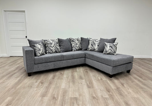 110-Charcoal Sectional - Pay On Delivery $700.00