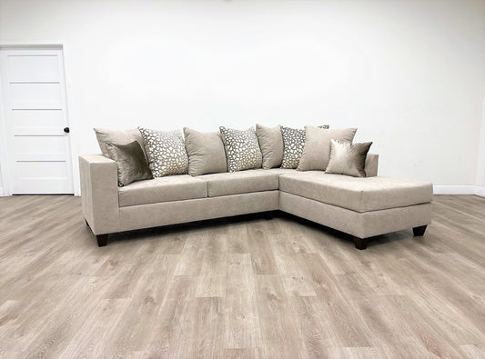 110-Hollywood Beige Sectional - Pay On Delivery $700.00