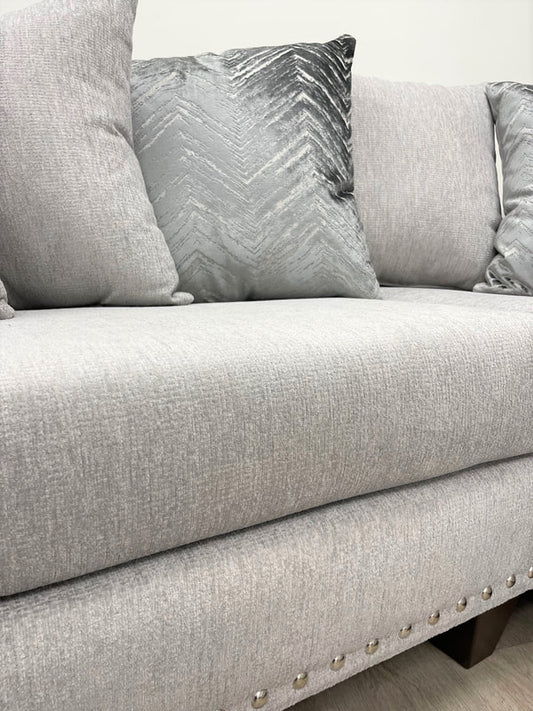 111 - Sectional (Dove-Nailheads) - Pay On Delivery $1,070.00