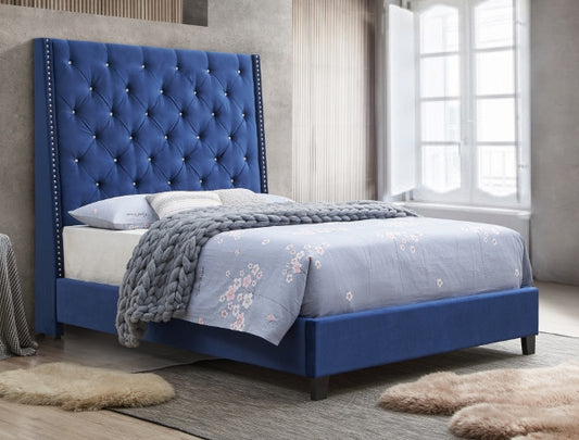 5265RB CHANTILLY BED, ROYAL BLUE - Queen