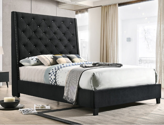 5265-BK CHANTILLY BED BLACK - King - Pay On Delivery $360.00