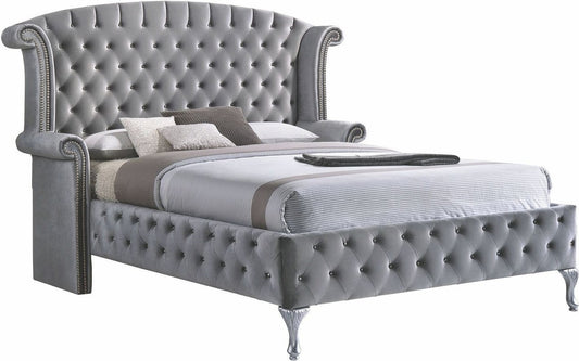 Diamond Palace Gray Bedroom Set Queen