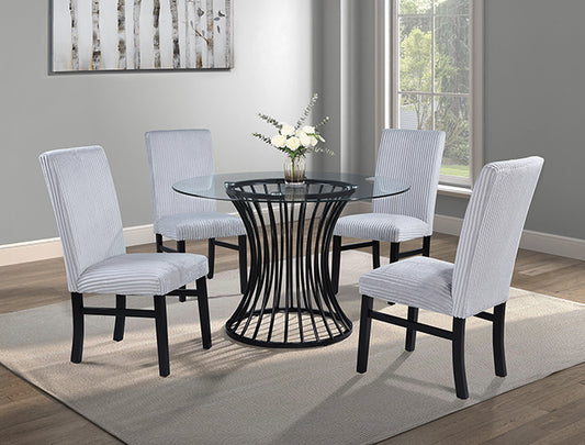 2202-5P/LG TRACY DINING GROUP LIGHT GREY - Pay On Delivery $550.00
