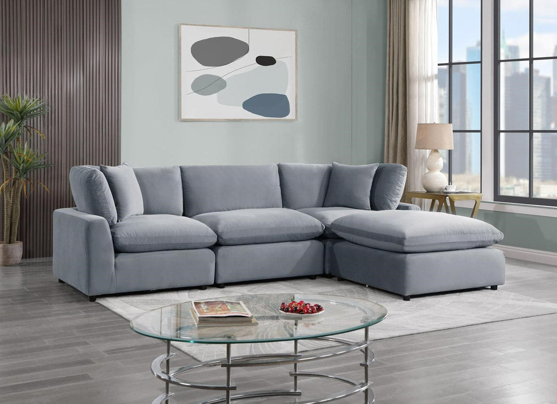 SKY Grey Velvet Modular Sectional