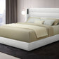 Hero White Platform Bed (w/ Bluetooth Speaker) Queen - Pay On Delivery $490.00 Without Finance