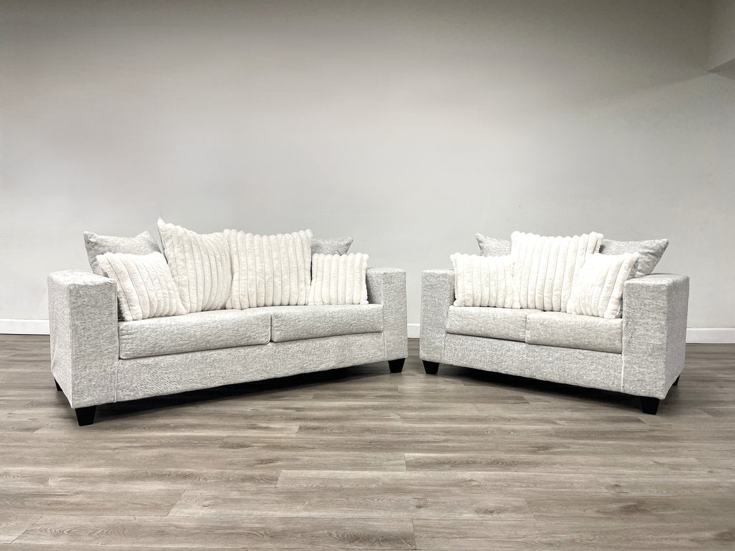 410-2PC-CREAM Sofa and Loveseat Set - Pay On Delivery $700.00