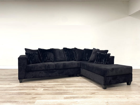 410-BLACK SECTIONAL - Pay On Delivery $700.00