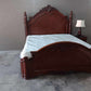 Solid Wooden Castle King Bed W/Mattress & Box Springs + Nightstand