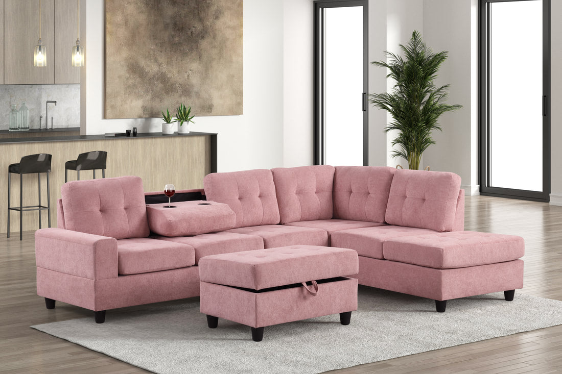 46Heights Reversible Sectional + Ottoman - Pay On Delivery $680.00