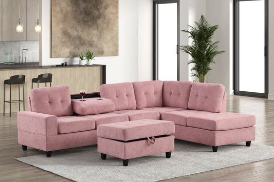 46Heights Reversible Sectional + Ottoman - Pay On Delivery $680.00