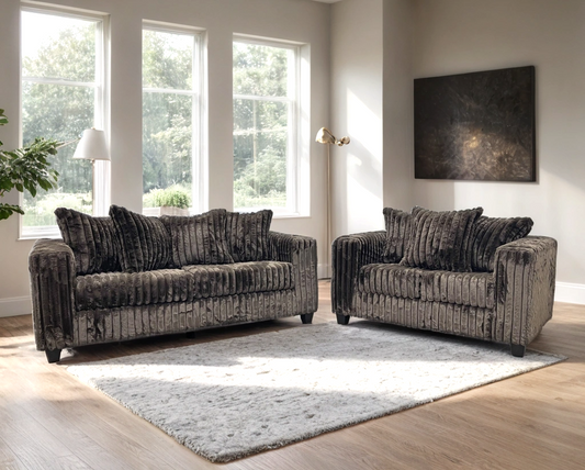 510 Chocolate Sofa & Loveseat Set - Pay On Delivery $640.00