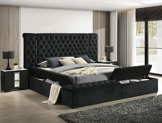 5203BK LILIANA BLACK BED FRAME  King - Pay On Delivery $720.00