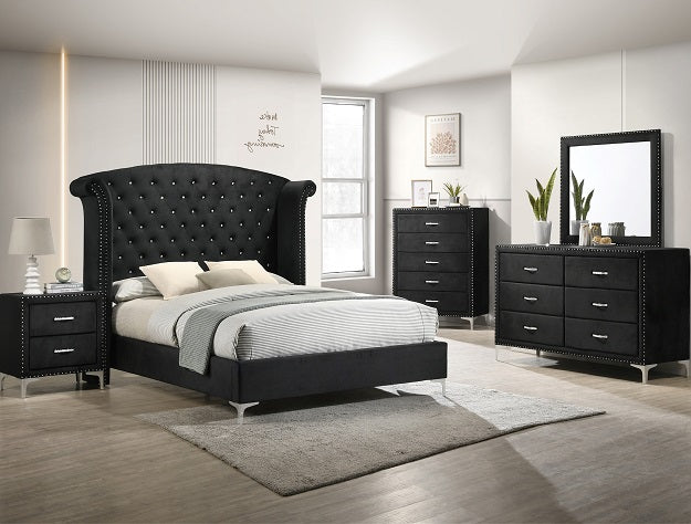 B9265 LUCINDA BEDROOM  BLACK Queen