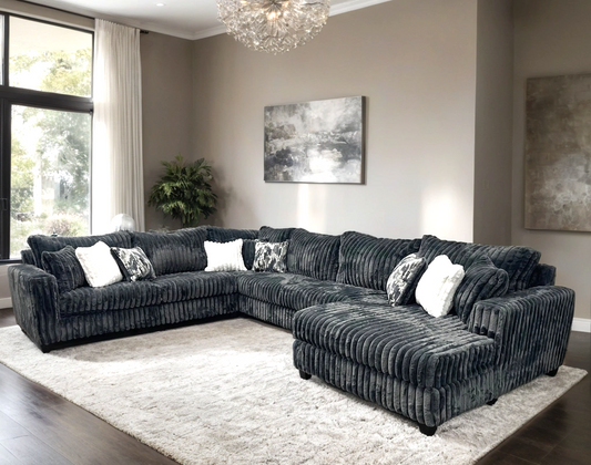 9900 Charcoal - 4PC Oversized Sectional - Pay On Delivery $1,630.00