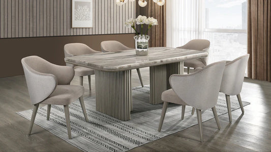 D1300 Adriana (Marble) + 6 Chairs - Pay on delivery $1,430.00