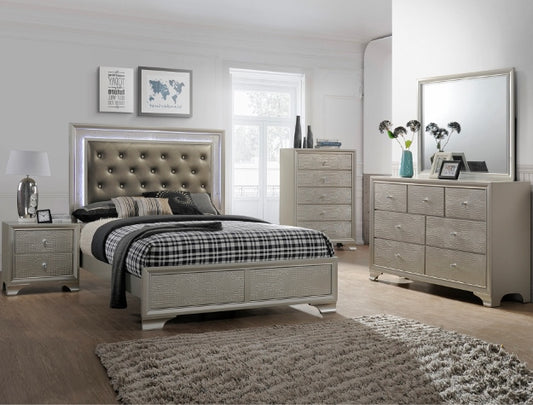 SETB4300 LYSSA CHAMPAGNE BEDROOM GROUP Queen - Pay On Delivery $1,180
