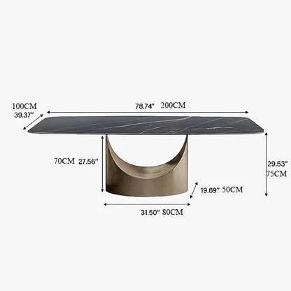Lexi Black Table (Matte Sintered Stone) DINING - Pay On Delivery $2,060.00