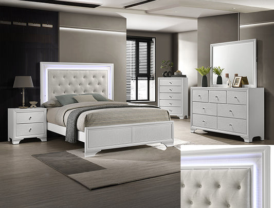 SETB4312 LYSSA BEDROOM OAT/FROST Queen - Pay On Delivery $1,180