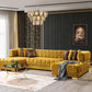 Ariana Mustard Velvet Double Chaise - Pay On Delivery $1,675.00 ETA 10/25/25